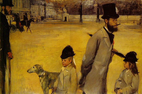 reproductie Place de la Concorde van Edgar Degas